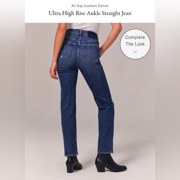 Abercrombie and Fitch Ultra High Rise Straight Jean Size 25/0 Regular - Picture 9 of 10